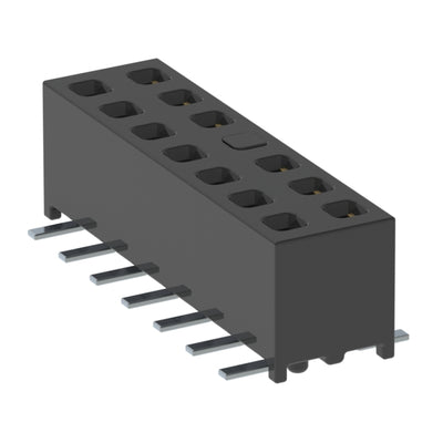 MMS-107-02-L-DV-A-08-M-TR by Samtec Inc. - CONNECTOR RECPT 14POS 0.079 GOLD SMD