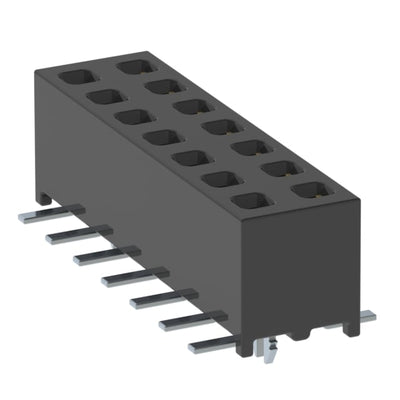 MMS-107-02-L-DV-LC by Samtec Inc. - CONNECTOR RECPT 14POS 0.079 GOLD SMD