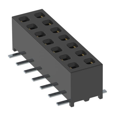 MMS-107-02-L-DV-M-TR by Samtec Inc. - CONNECTOR RECPT 14POS 0.079 GOLD SMD