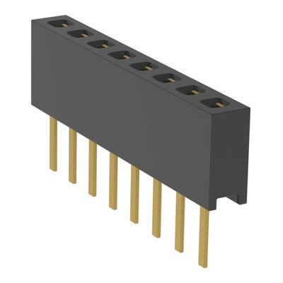 MMS-108-01-H-SV by Samtec Inc. - CONNECTOR RECPT 8POS 0.079 GOLD PCB