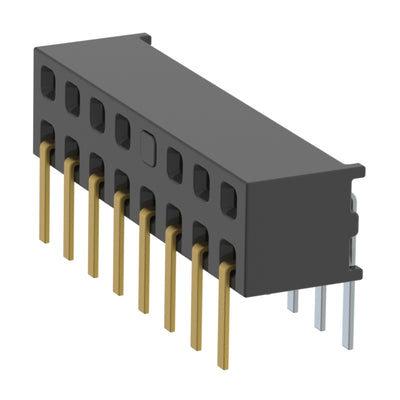 MMS-108-01-F-DH-08 by Samtec Inc. - CONNECTOR RECPT 16P 0.079 GOLD PCB R/A