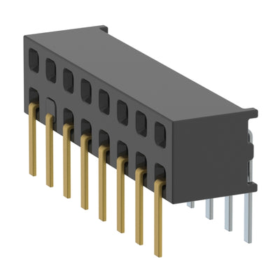 MMS-108-01-L-DH-13 by Samtec Inc. - CONNECTOR RECPT 16P 0.079 GOLD PCB R/A