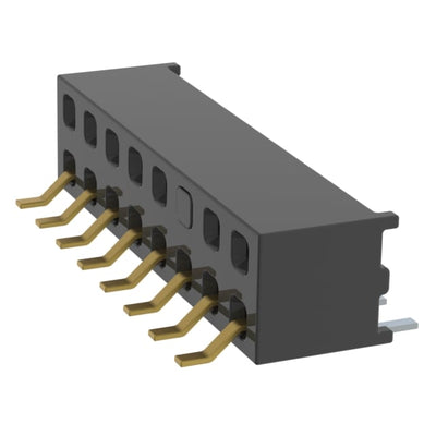 MMS-108-02-LM-DH-06 by Samtec Inc. - CONNECTOR RECPT 16P 0.079 GOLD SMD R/A