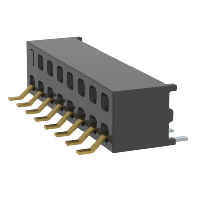 MMS-108-02-L-DH-16 by Samtec Inc. - CONNECTOR RECPT 16P 0.079 GOLD SMD R/A