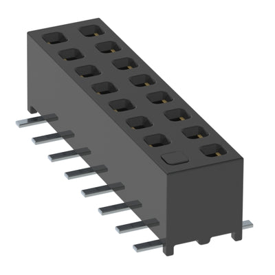 MMS-108-02-L-DV-01-P by Samtec Inc. - CONNECTOR RECPT 16POS 0.079 GOLD SMD