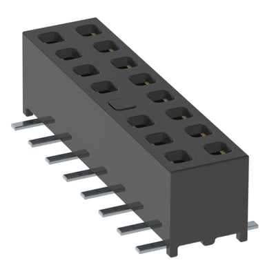 MMS-108-02-F-DV-07-P by Samtec Inc. - CONNECTOR RECPT 16POS 0.079 GOLD SMD