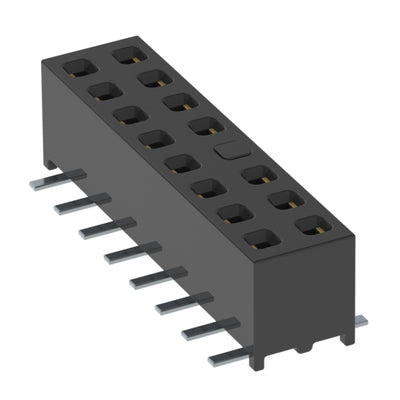 MMS-108-02-L-DV-08 by Samtec Inc. - CONNECTOR RECPT 16POS 0.079 GOLD SMD