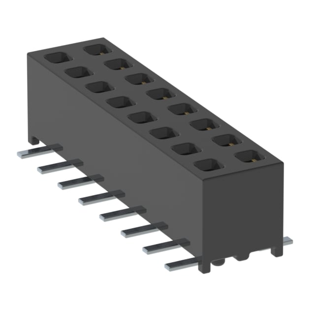 MMS-108-02-L-DV-A-M by Samtec Inc. - CONNECTOR RECPT 16POS 0.079 GOLD SMD