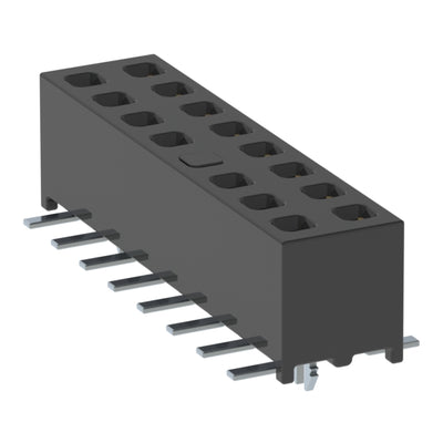 MMS-108-02-L-DV-LC-07-M by Samtec Inc. - CONNECTOR RECPT 16POS 0.079 GOLD SMD
