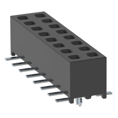 MMS-108-02-S-DV-LC by Samtec Inc. - CONNECTOR RECPT 16POS 0.079 GOLD SMD
