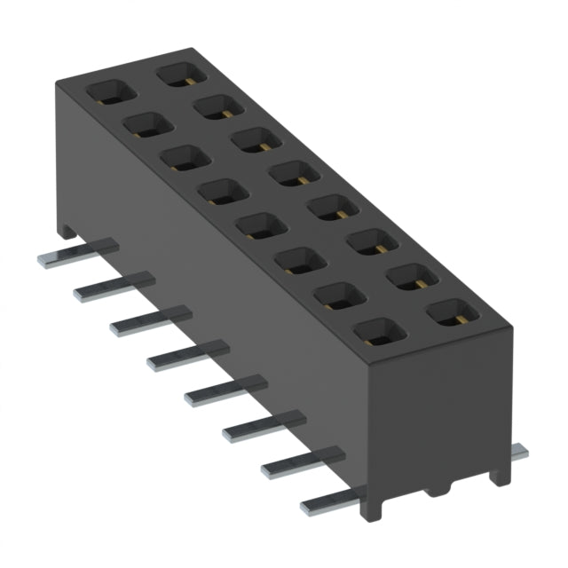MMS-108-02-FM-DV-K-TR by Samtec Inc. - CONNECTOR RECPT 16POS 0.079 GOLD SMD