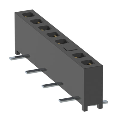 MMS-108-02-F-SV-03-K by Samtec Inc. - CONNECTOR RECPT 8POS 0.079 GOLD SMD