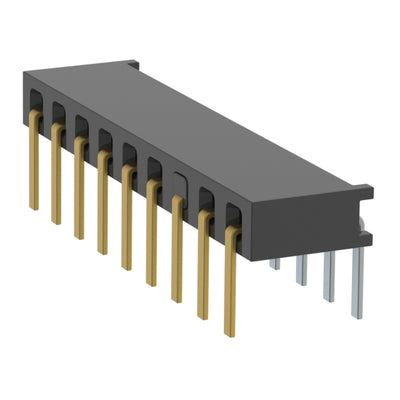 MMS-109-01-L-SH-03 by Samtec Inc. - CONNECTOR RECPT 9P 0.079 GOLD PCB R/A