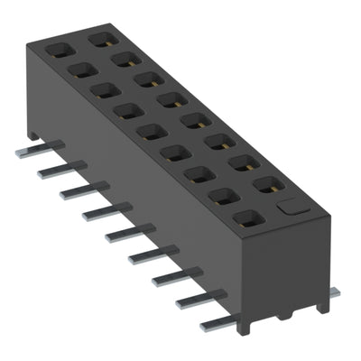 MMS-109-02-L-DV-02 by Samtec Inc. - CONNECTOR RECPT 18POS 0.079 GOLD SMD