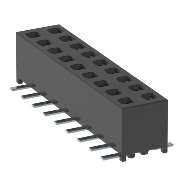MMS-109-02-L-DV-A-K-TR by Samtec Inc. - CONNECTOR RECPT 18POS 0.079 GOLD SMD