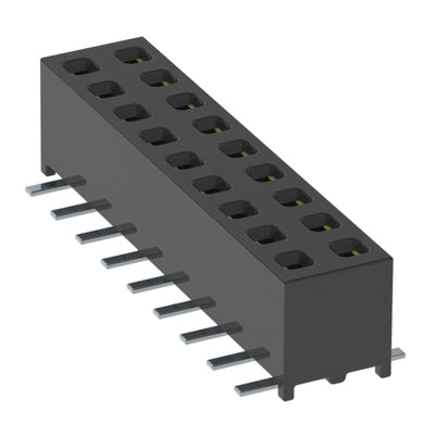 MMS-109-02-L-DV-P by Samtec Inc. - CONNECTOR RECPT 18POS 0.079 GOLD SMD