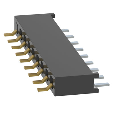 MMS-109-02-L-SH-09-TR by Samtec Inc. - CONNECTOR RECPT 9P 0.079 GOLD SMD R/A