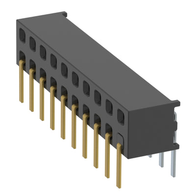 MMS-110-01-L-DH-01 by Samtec Inc. - CONNECTOR RECPT 20P 0.079 GOLD PCB R/A
