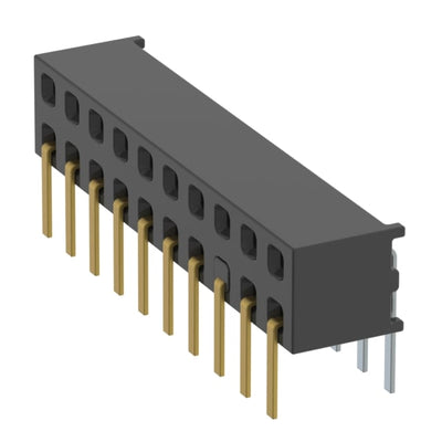 MMS-110-01-L-DH-05 by Samtec Inc. - CONNECTOR RECPT 20P 0.079 GOLD PCB R/A