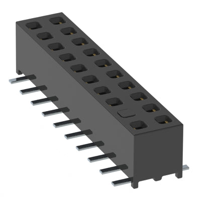 MMS-110-02-LM-DV-03-P by Samtec Inc. - CONNECTOR RECPT 20POS 0.079 GOLD SMD