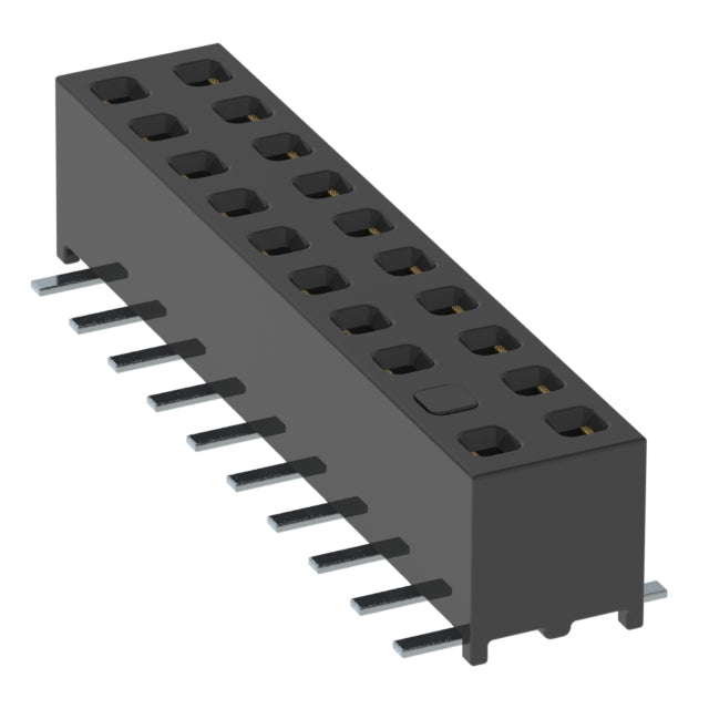 MMS-110-02-LM-DV-03-P by Samtec Inc. - CONNECTOR RECPT 20POS 0.079 GOLD SMD