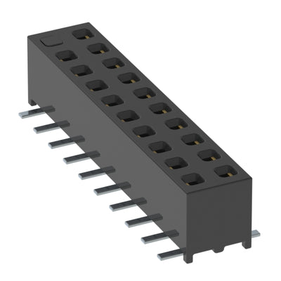 MMS-110-02-F-DV-19-K-TR by Samtec Inc. - CONNECTOR RECPT 20POS 0.079 GOLD SMD