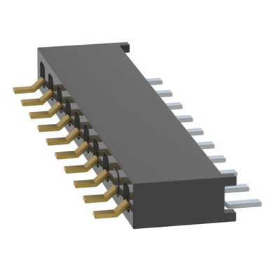 MMS-110-02-L-SH-02 by Samtec Inc. - CONNECTOR RECPT 10P 0.079 GOLD SMD R/A