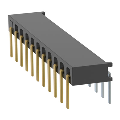 MMS-111-01-L-SH-11 by Samtec Inc. - CONNECTOR RECPT 11P 0.079 GOLD PCB R/A