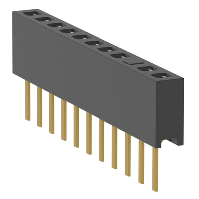 MMS-111-01-L-SV-03 by Samtec Inc. - CONNECTOR RECPT 11POS 0.079 GOLD PCB