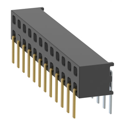 MMS-112-01-L-DH-21 by Samtec Inc. - CONNECTOR RECPT 24P 0.079 GOLD PCB R/A