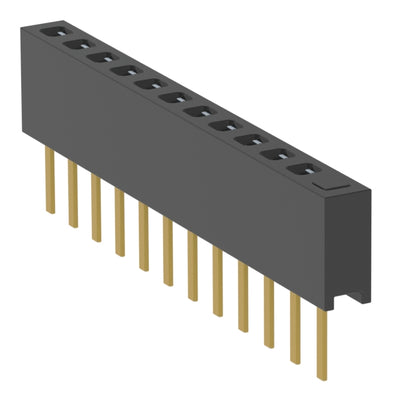 MMS-112-01-F-SV-01 by Samtec Inc. - CONNECTOR RECPT 12POS 0.079 GOLD PCB