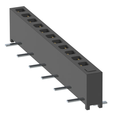 MMS-112-02-L-SV-01-P-TR by Samtec Inc. - CONNECTOR RECPT 12POS 0.079 GOLD SMD