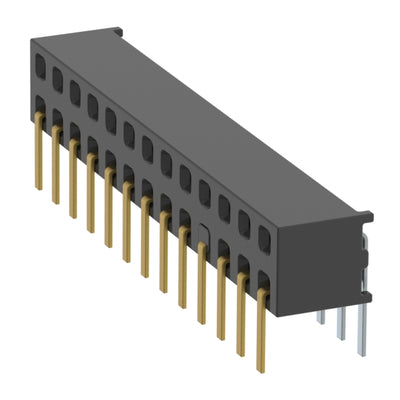 MMS-113-01-L-DH-07 by Samtec Inc. - CONNECTOR RECPT 26P 0.079 GOLD PCB R/A