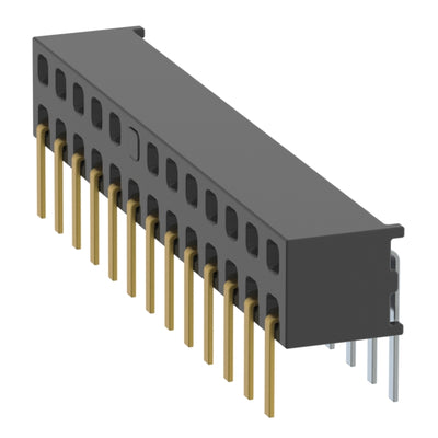 MMS-113-01-L-DH-16 by Samtec Inc. - CONNECTOR RECPT 26P 0.079 GOLD PCB R/A