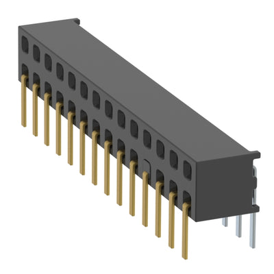 MMS-114-01-L-DH-07 by Samtec Inc. - CONNECTOR RECPT 28P 0.079 GOLD PCB R/A