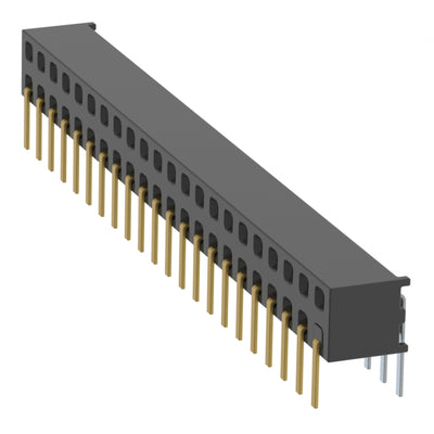 MMS-122-01-L-DH-01 by Samtec Inc. - CONNECTOR RECPT 44P 0.079 GOLD PCB R/A