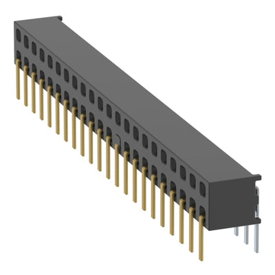 MMS-122-01-L-DH-19 by Samtec Inc. - CONNECTOR RECPT 44P 0.079 GOLD PCB R/A