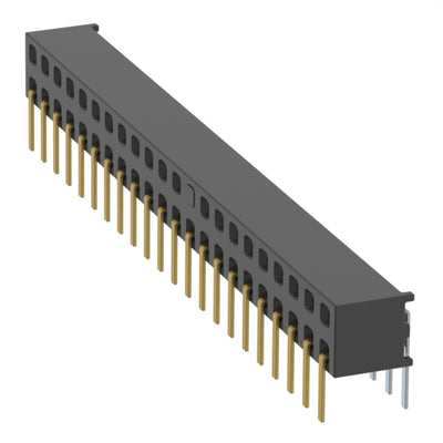 MMS-122-01-L-DH-20 by Samtec Inc. - CONNECTOR RECPT 44P 0.079 GOLD PCB R/A