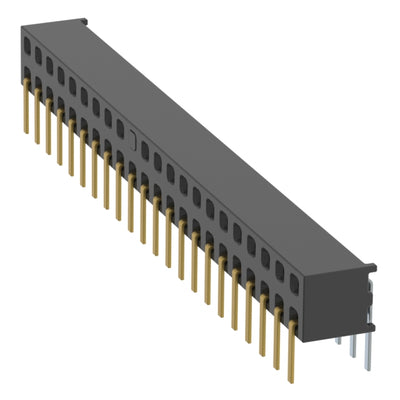 MMS-122-01-L-DH-26 by Samtec Inc. - CONNECTOR RECPT 44P 0.079 GOLD PCB R/A