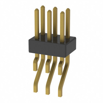 MMT-103-02-H-DH by Samtec Inc. - CONNECTOR HEADER SMD R/A 6POS 2MM