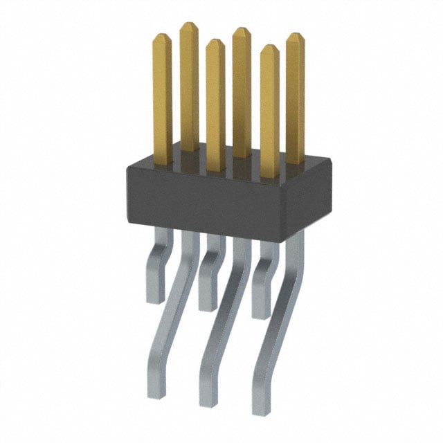 MMT-103-02-S-DH-P-TR by Samtec Inc. - CONNECTOR HEADER SMD R/A 6POS 2MM