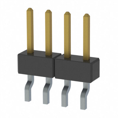 MMT-104-02-S-SH by Samtec Inc. - CONNECTOR HEADER SMD R/A 4POS 2MM