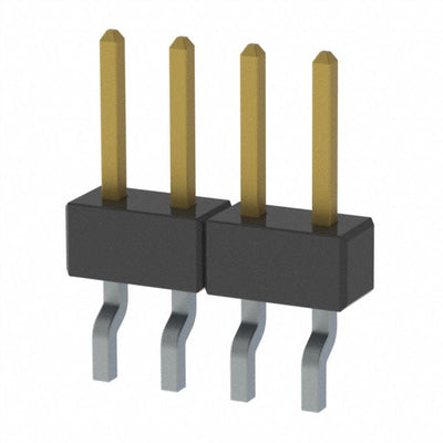 MMT-104-02-F-SH-P-TR by Samtec Inc. - CONNECTOR HEADER SMD R/A 4POS 2MM