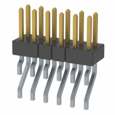 MMT-106-02-S-DH by Samtec Inc. - CONNECTOR HEADER SMD R/A 12POS 2MM