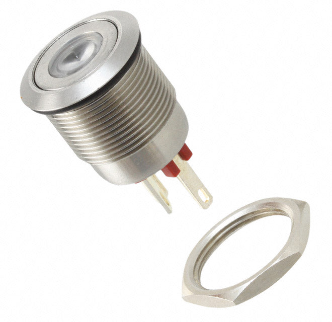 MPI001/28/RD by Bulgin - PUSH SWITCH SPST-NO 0.05A 24V