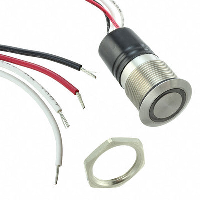 MPI001/FL/BL by Bulgin - PUSH SWITCH SPST-NO 0.05A 24V