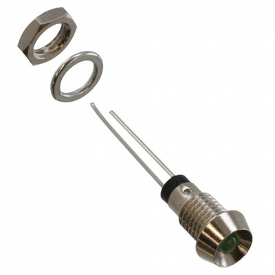 MPR3GD by Bivar Inc. - PNL MNT W/ WIRE 568NM 25MCD GRN