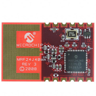 MRF24J40MAT-I/RM by Microchip Technology - RF TXRX MOD 802.15.4 TRC ANT SMD