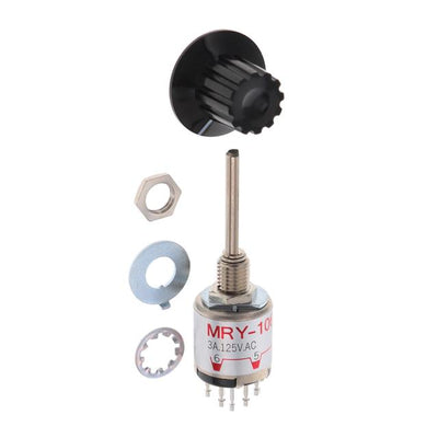MRY106 by NKK Switches - SWITCH ROTARY 2-6POS 3A 125V