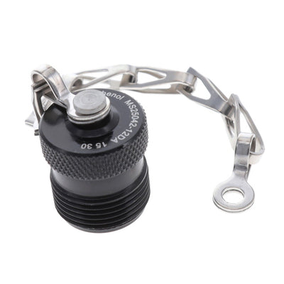 MS25042-12DA by Amphenol Interconnect India - CONNECTOR PROTECTIVE COVER 12 BLACK